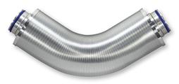 Til støjreduktion i runde kanaler, fleksibel bøjelig konstruktion i aluminium
